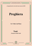 Tosti-Preghiera, for Violin and Piano