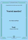 Tosti-Vorrei morire!, for Violin and Piano