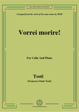 Tosti-Vorrei morire!, for Cello and Piano