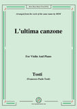 Tosti-L'ultima canzone, for Violin and Piano