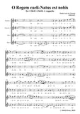 Victoria-O Regem caeli-Natus est nobis,for SI&II AI&II,A cappella