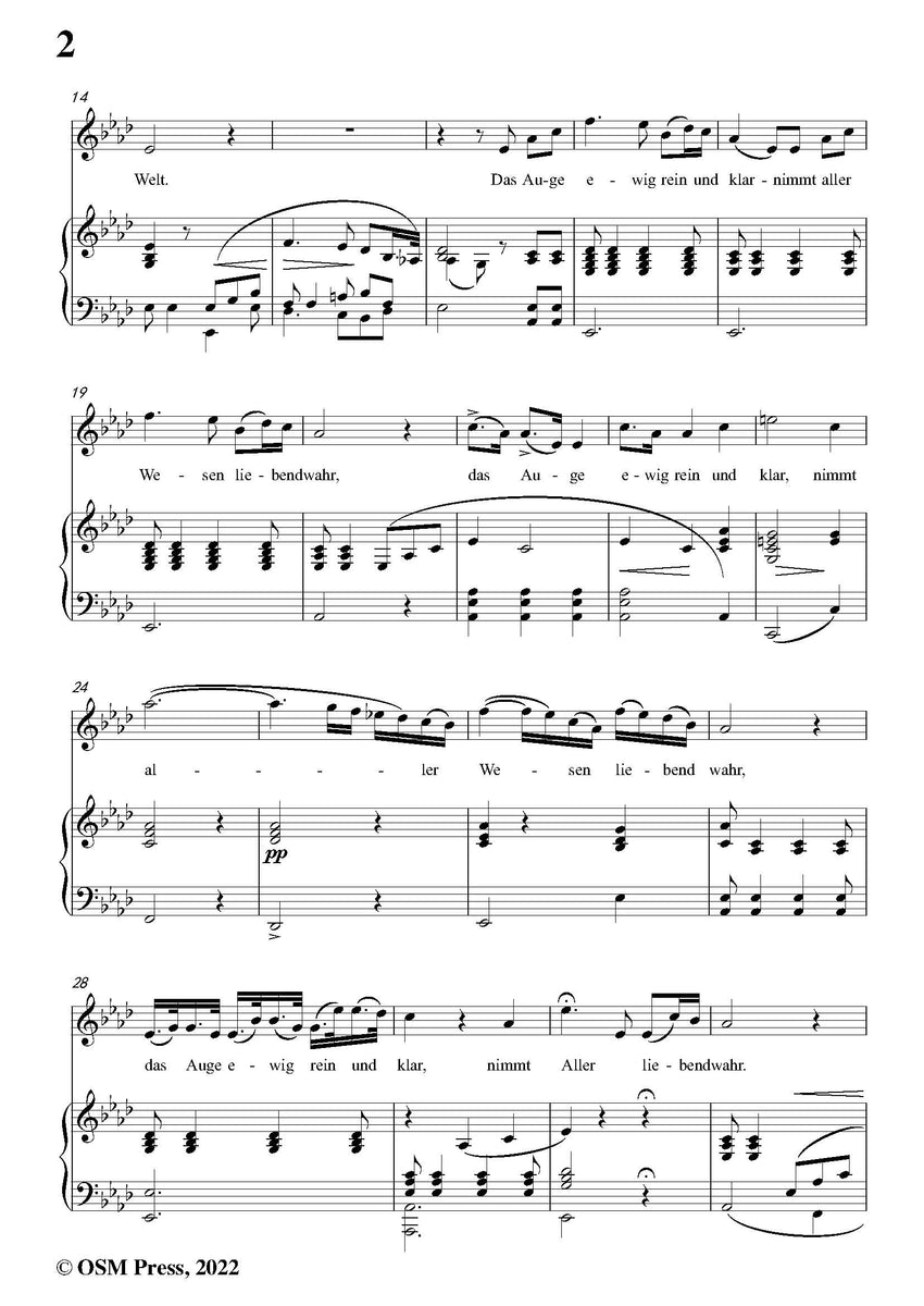 Land Ob De Wolke Text Und Noten Weber Cavatine(Und ob die Wolke sie verhülle) – Open Sheet Music