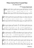 Gilbert-Christmas Carol,When God at First Created Man,for Chorus
