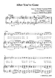 Turner Layton-After You've Gone,for Voice and Piano
