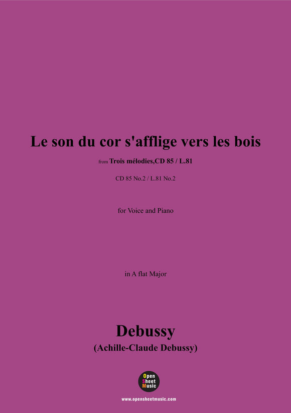 Debussy-Le son du cor s'afflige vers les bois