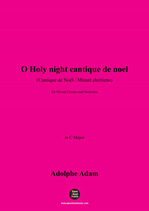 Adolphe Adam-O Holy night cantique de noel,for Mixed Chorus and Orchestra