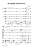 Adolphe Adam-O Holy night cantique de noel,for Voice,Mixed Chorus and Piano