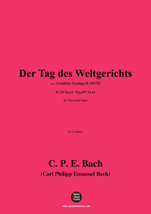 C. P. E. Bach-Der Tag des Weltgerichts