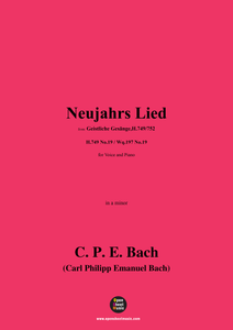 C. P. E. Bach-Neujahrs Lied
