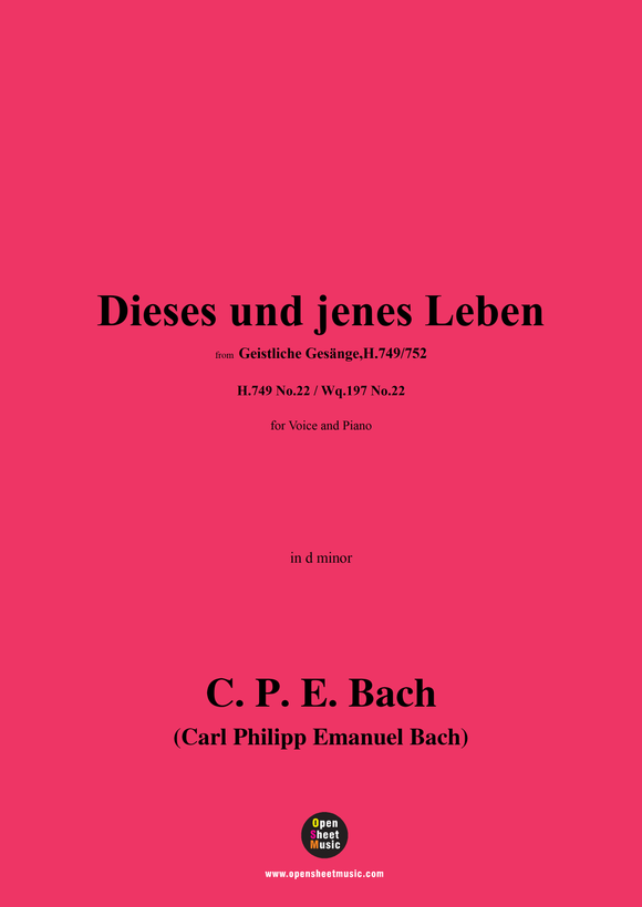 C. P. E. Bach-Dieses und jenes Leben