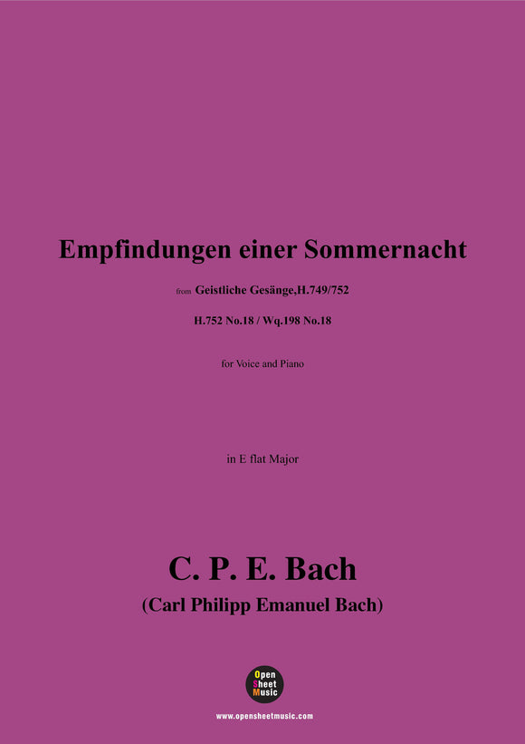 C. P. E. Bach-Empfindungen einer Sommernacht