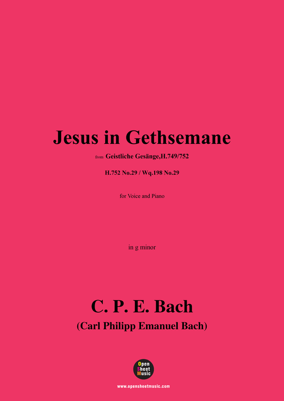 C. P. E. Bach-Jesus in Gethsemane