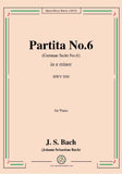 J. S. Bach-Partita No.6,in e minor