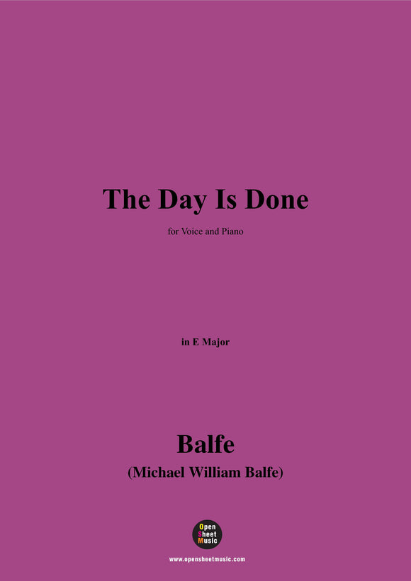 Balfe-The Day Is Done