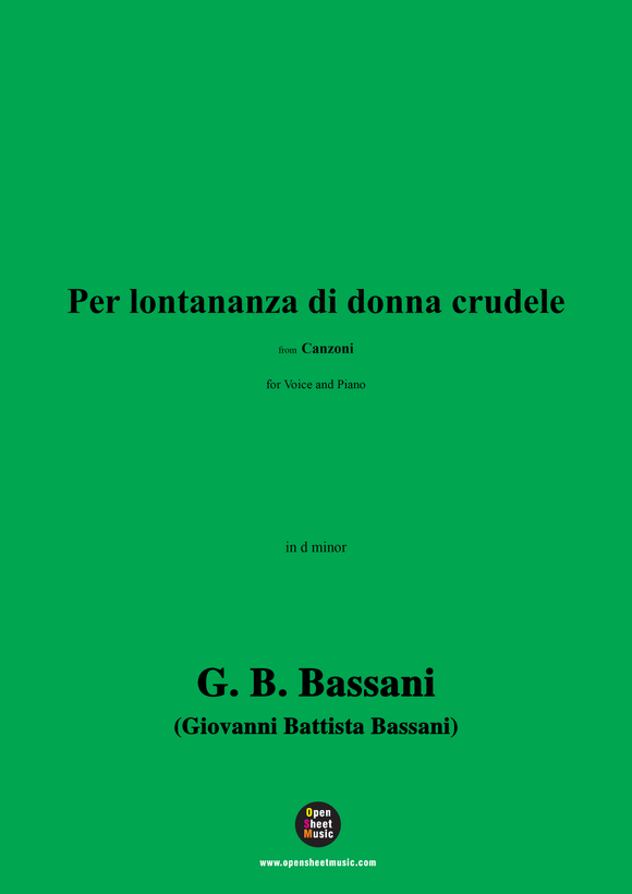 G. B. Bassani-Per lontananza di donna crudele
