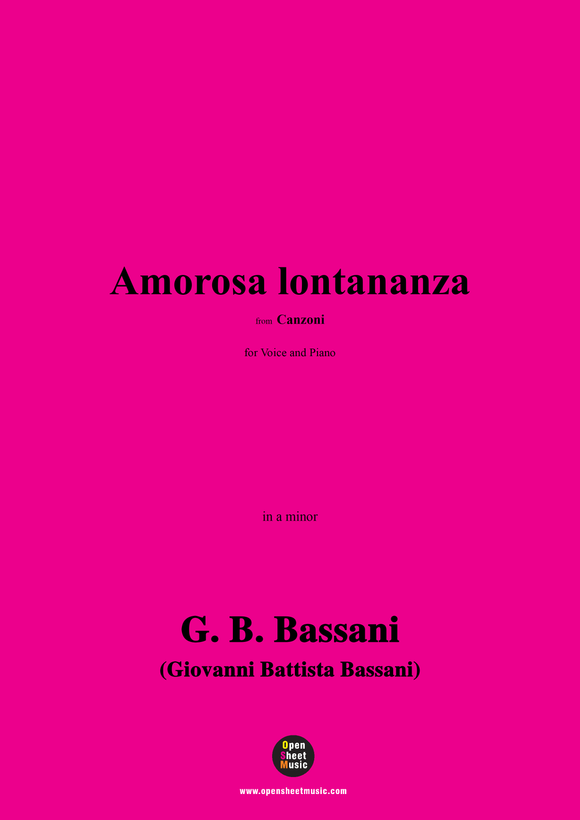 G. B. Bassani-Amorosa lontananza
