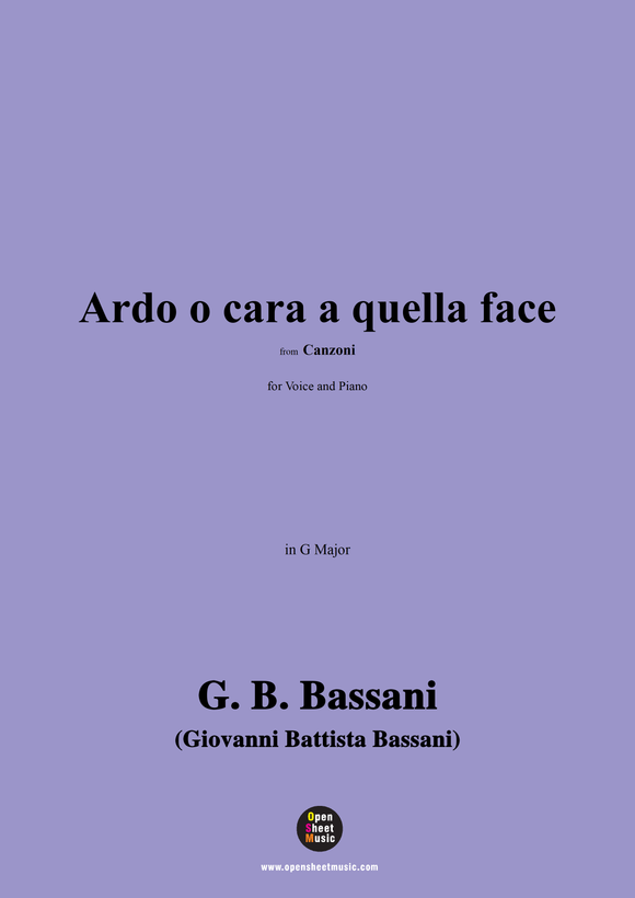 G. B. Bassani-Ardo o cara a quella face