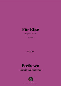 Beethoven-Für Elise(Bagatelle No.25),WoO 59,for Guitar