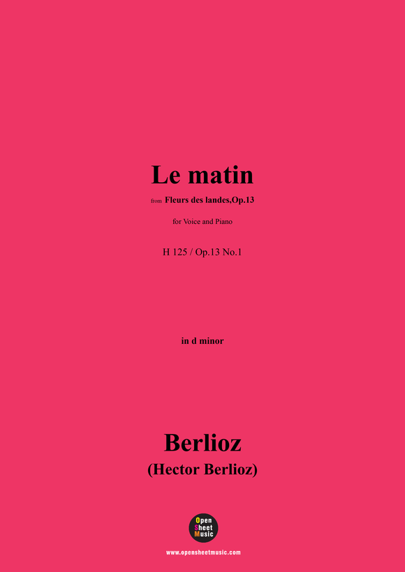 Berlioz-Le matin,H 125