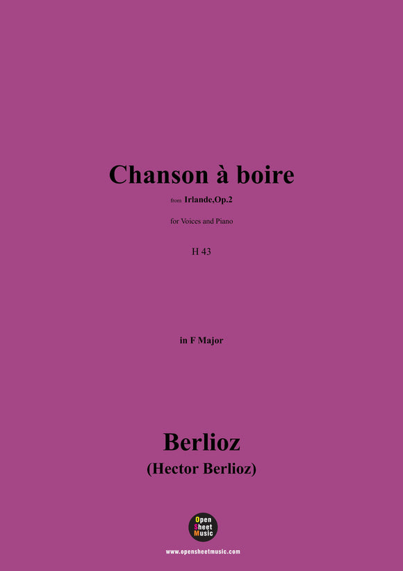 Berlioz-Chanson à boire,H 43