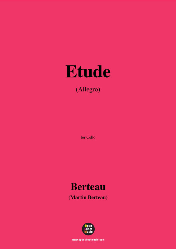 Berteau-Etude(Allegro),for Solo Cello