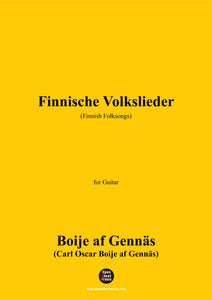 Boije af Gennäs-Finnische Volkslieder,for Guitar