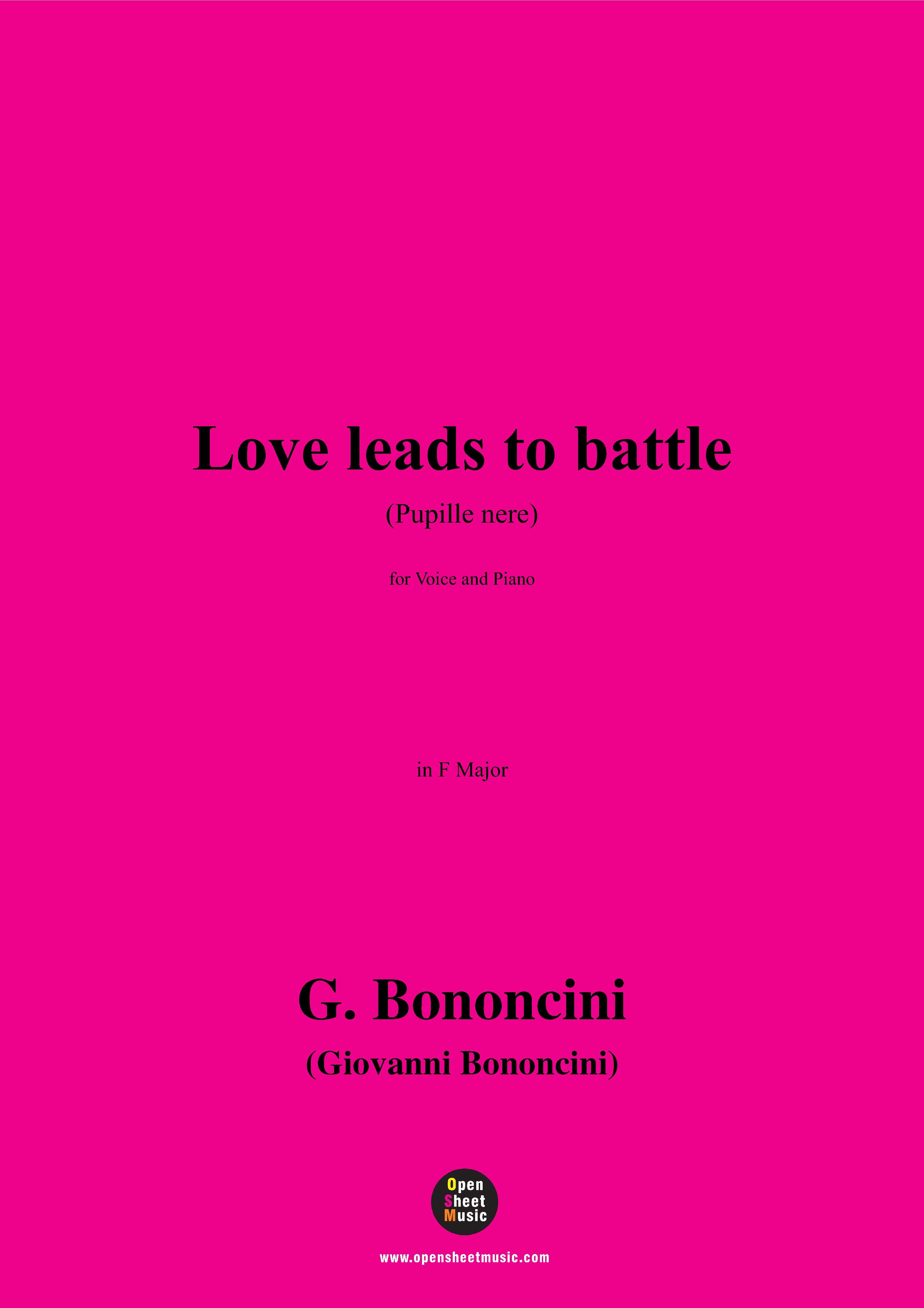 G. Bononcini Love leads to battle – Open Sheet Music