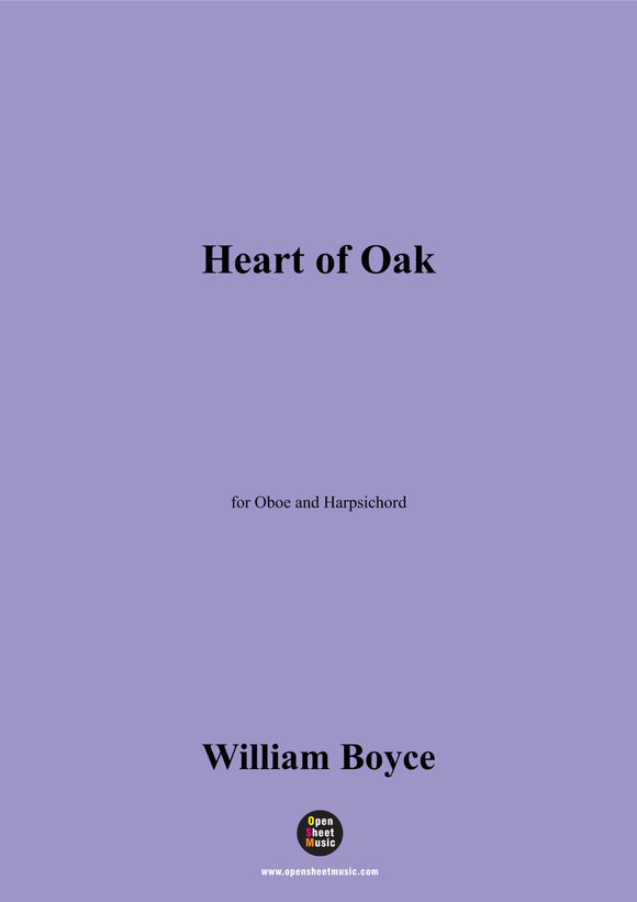 Boyce-Heart of  Oak,for Oboe and Harpsichord