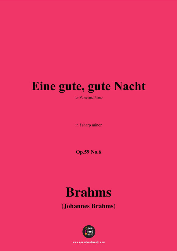 Brahms-Eine gute,gute Nacht,Op.59 No.6