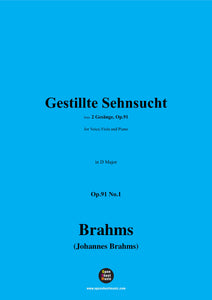 Brahms-Gestillte Sehnsucht,for Voice,Viola and Piano