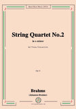 Brahms-String Quartet,Op.51 No.2