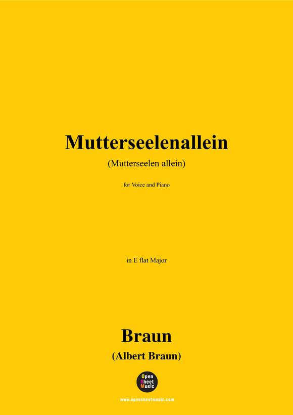 Albert Braun-Mutterseelenallein