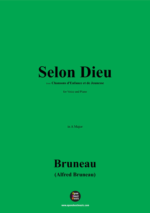 Alfred Bruneau-Selon Dieu