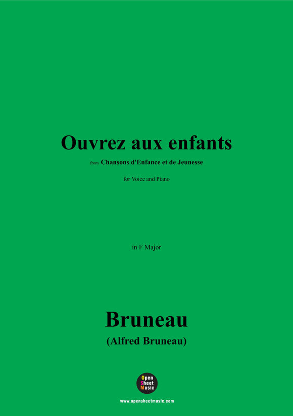 Alfred Bruneau-Ouvrez aux enfants