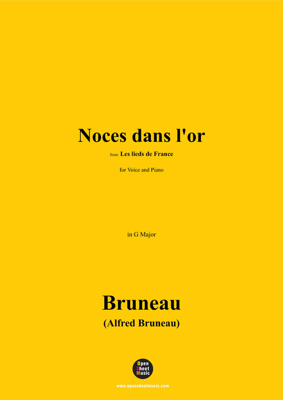 Alfred Bruneau-Noces dans l'or