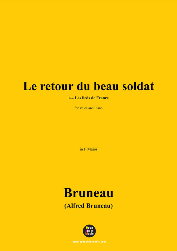 Alfred Bruneau-Le retour du beau soldat