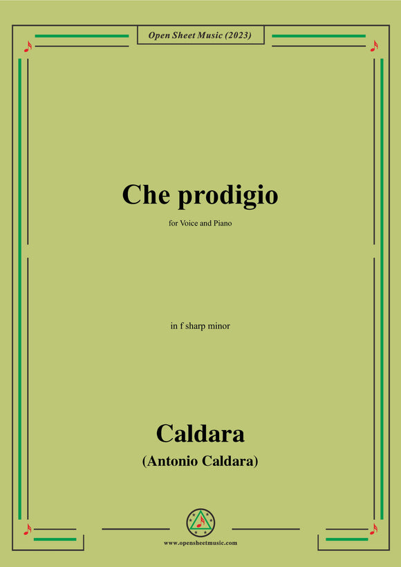 Caldara-Che prodigio,in f sharp minor