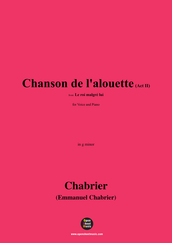 Chabrier-Chanson de l'alouette(Act II)
