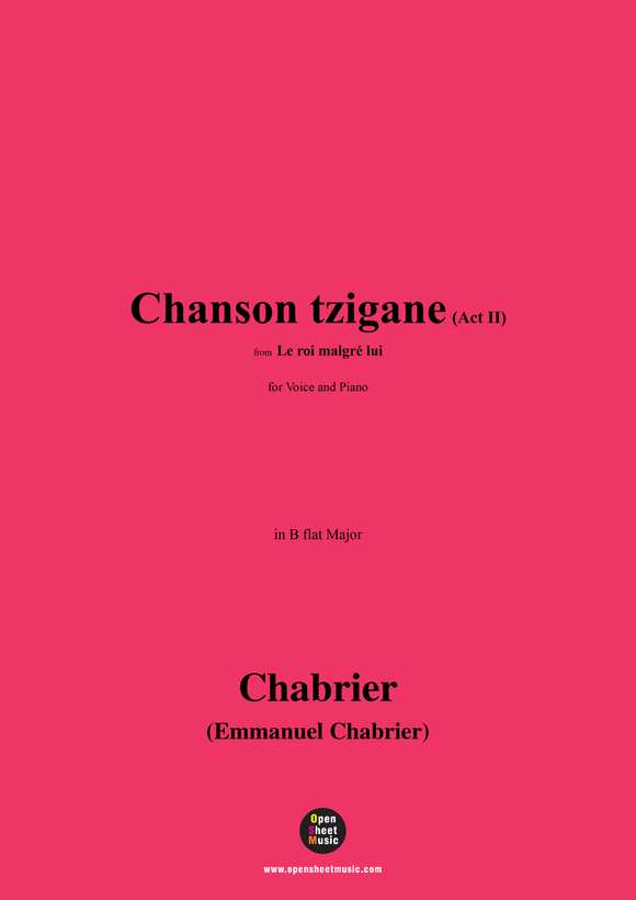 Chabrier-Chanson tzigane(Act II)