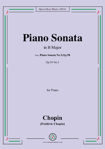 Chopin-Piano Sonata,Op.58 No.3