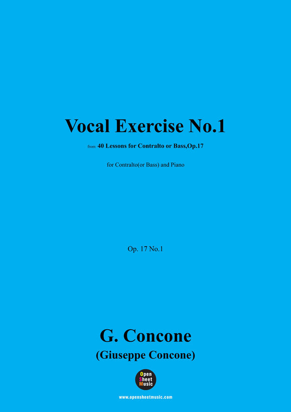 G. Concone-Vocal Exercise No.1- No.10