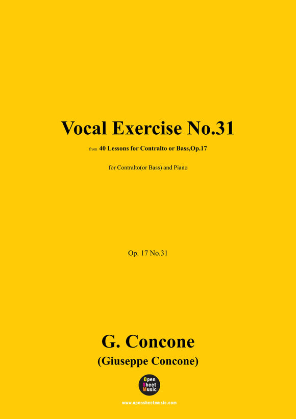 G. Concone-Vocal Exercise No.31- No.40