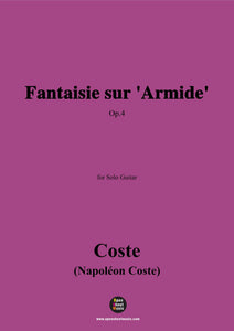 Coste-Fantaisie sur 'Armide',Op.4,for Guitar