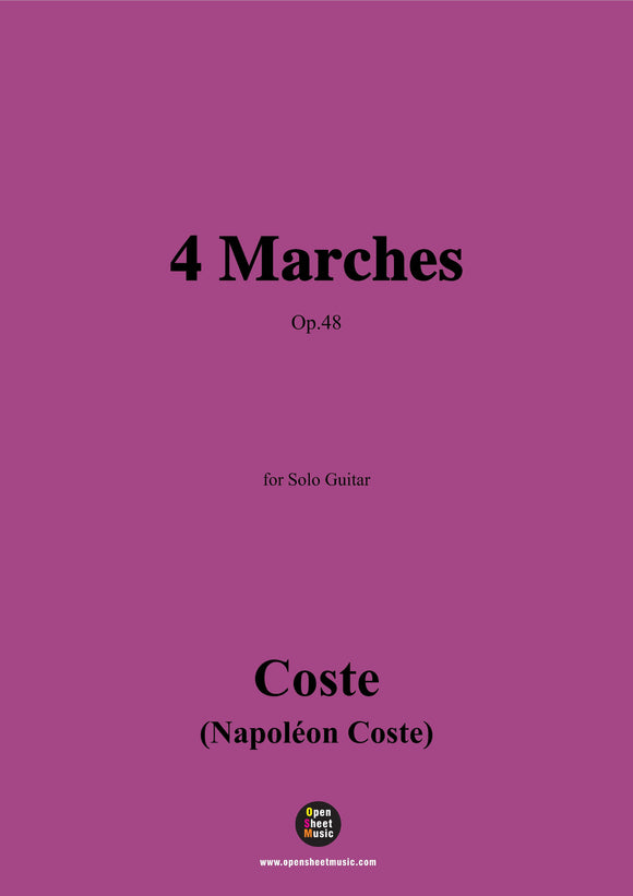 Coste-4 Marches,Op.48,for Guitar