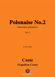 Coste-Polonaise No.2(Deuxième polonaise),Op.14,for Guitar