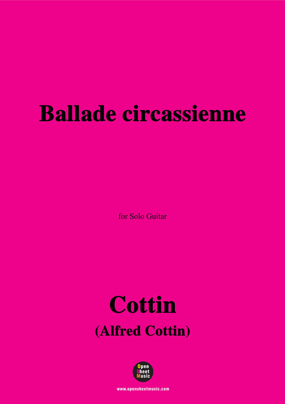 Cottin-Ballade circassienne,for Guitar