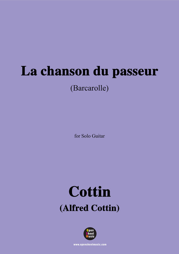 Cottin-La chanson du passeur(Barcarolle)