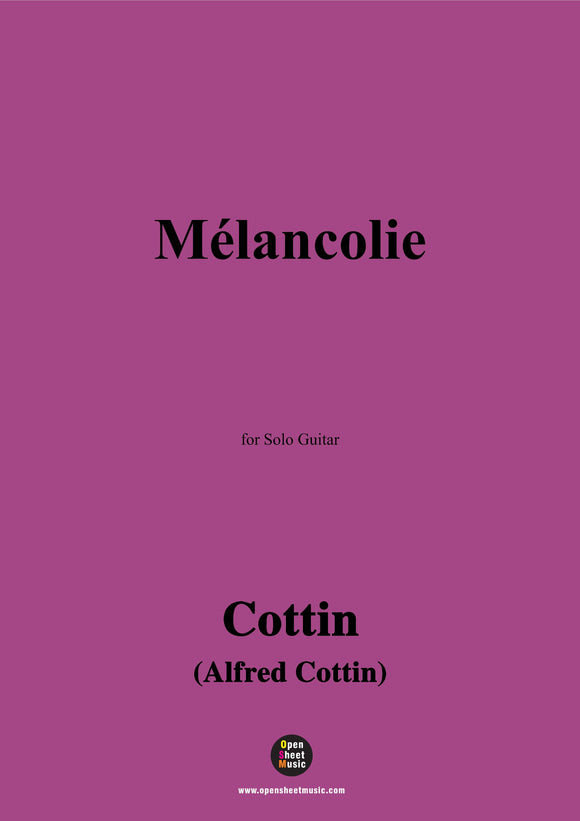 Cottin-Mélancolie