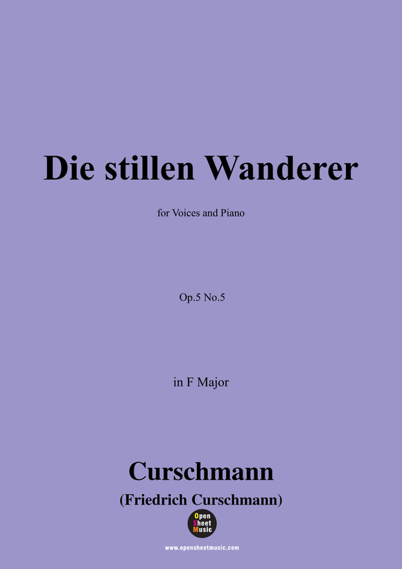 Curschmann-Die stillen Wanderer,Op.5 No.5