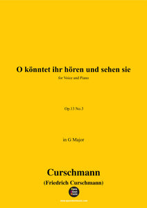 Curschmann-O könntet ihr hören und sehen sie